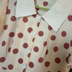 50’s Polka Dot Dress Costume XL with crinoline slip & cat eye glasses